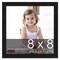 8x8 Simple Black Picture Frame - UV Acrylic, Foam Board Backing, Hanging Hardware